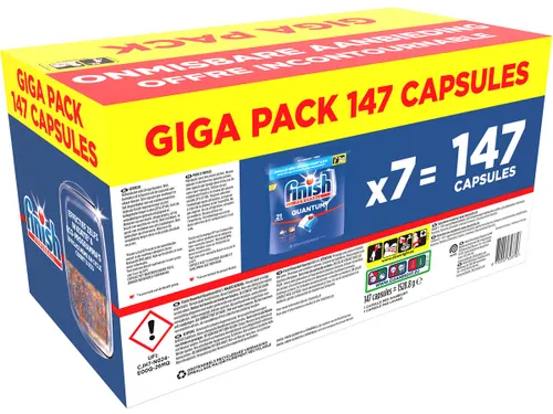 Finish Quantum Regular vaatwastabletten Promobox 147 stuks (7x21stuks)