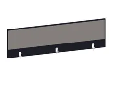 baliepaneel,v. bureau,aanbouw achter,B 1600mm,CC-zwart,BN8078-grijs