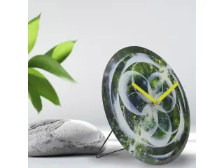 Tafelklok Nextime dia 20cm groen glas Cosmo Green Tafel - 7