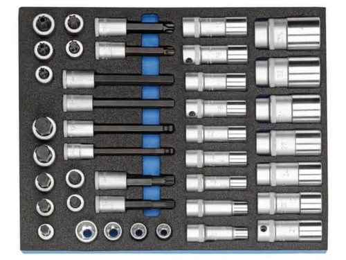 GEDORE 2005 CT2-D 19L Dopsleutelset 1/2 inch in controlemodule,40-deli