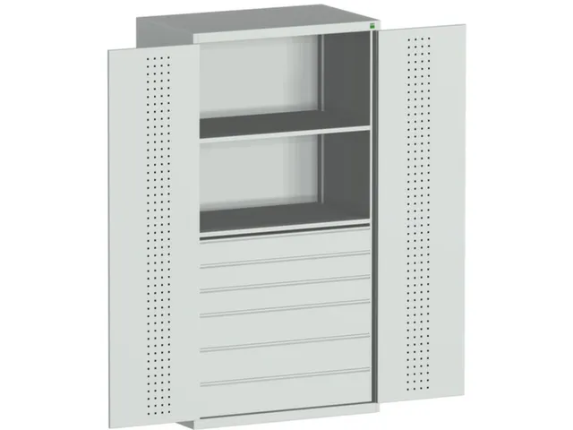 armoire modulaire,HxlxP 2000x1050x650mm,2xtablette en acier,6tiroir(s)
