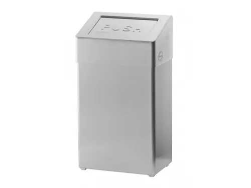 Afvalbak RVS Anti-fingerprint 18 Liter Gesloten