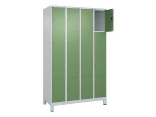 lockerkast,HxBxD 1950x1200x500mm,4x4vakken,vak B 300mm,cil.-slot - 1
