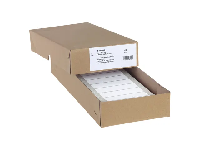 Etiket Herma 8160 88.9x23mm 1-baans Wit 2000 stuks