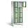 Lockerkast 1850x810x500mm 2x4 vakken Cilinderslot Poten, RAL6011