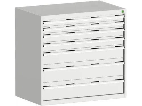 ladekast HxBxD 1000x1050x650mm 7laden RAL7035 front RAL7035