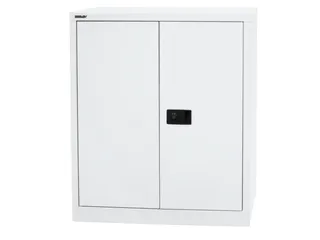 kantoorkast openslaande deuren 1000x914x400mm Stalen Verkeerswit Grijs - 3