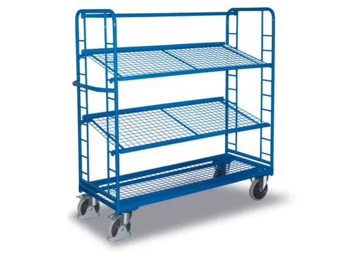 Bijzetwagen 3 Etages 250kg Laadvlak 1320x537mm Draadgaas