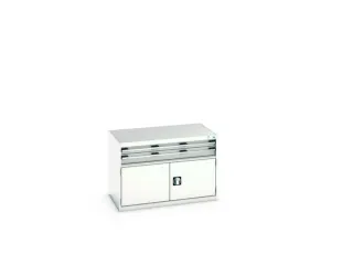 ladekast HxBxD 700x1050x650mm 2laden RAL7035 front RAL7035 - 8