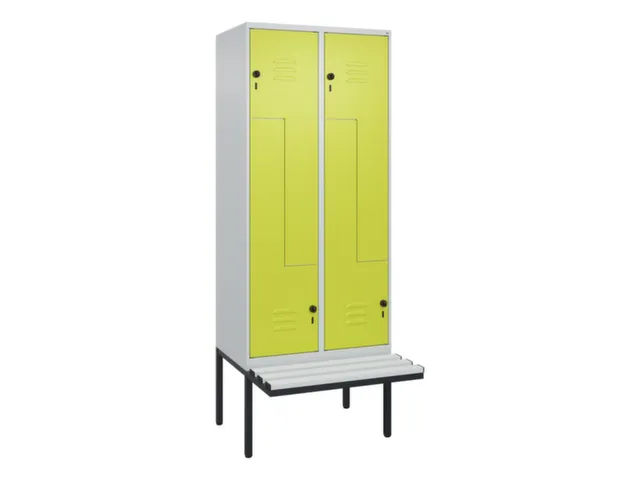 Z-garderobekast,HxBxD 2120x800x815mm,4vak,vak B 400mm,draaigrendel