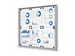Vitrinekast Mededelingenbord Indoor Economy 6xA4 Zilver