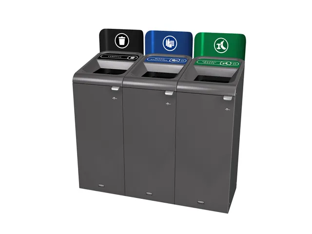 Configure Recyclingstation Landfill Engels 57 Liter Antraciet Zwart