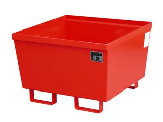 Opvangbak 1x 200l Opvangvol. 229l Rood 545x 800x 800mm Open - 1