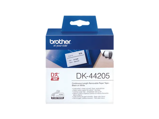 Label etiket Brother DK-44205 62mmx30.48m wit