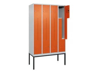 Z-garderobekast,HxBxD 2120x1200x500mm,vak B 150/300mm,cil.-slot - 2