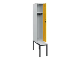 locker met bank,HxBxD 1950x300x815mm,1vak,vak B 300mm,cilinderslot - 1