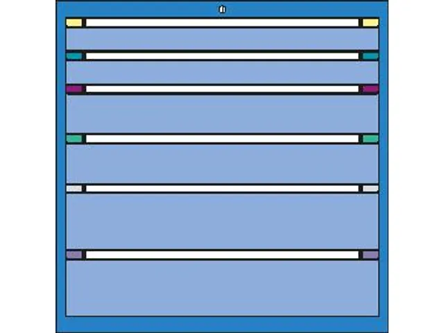 ladekast HxBxD 1000x1205x695mm 6laden RAL7035 front RAL7035