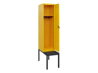 locker met bank,HxBxD 1950x400x815mm,1vak,vak B 400mm,draaigrendel - 1