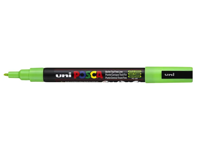 Verfstift Posca PC3M Fijne punt 0,9-1,3mm Appelgroen