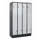 Z-garderobekast,HxBxD 1950x1200x500mm,vak B 150/300mm,draaigrendel