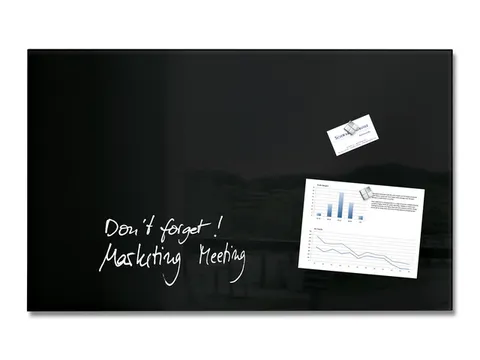 Glasmagneetbord Sigel Artverum 780x480x15mm zwart