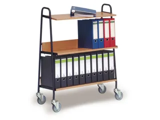 Ordnerwagen,Draagverm. 120Kg,3Etage(S),Houten Legborden,3Legborden - 2