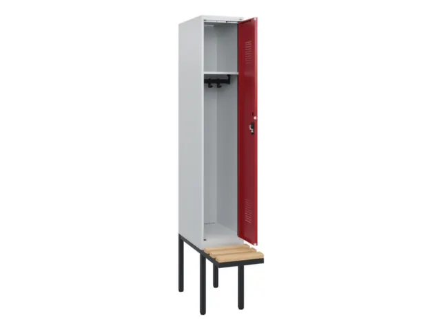 locker met bank,HxBxD 1950x300x815mm,1vak,vak B 300mm,cilinderslot