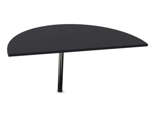 aanbouwtafel,HxBxD 740x1400x700mm,halfrond,CC-zwart