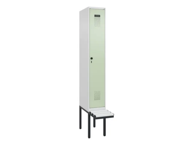 locker met bank,voor scheiding van kleding,HxBxD 2120x300x815mm,1vak