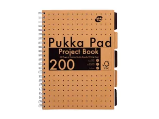 Projectboek Pukka Pad Kraft A4 lijn 5-tabs 200 pagina's 80gr - 1