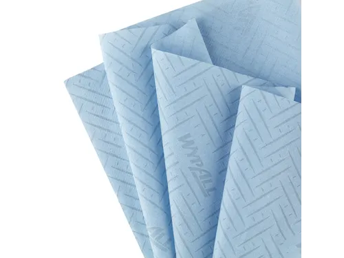 Poetsrol WypAll L10 1-laags 19,5x304m 800vel blauw 7255