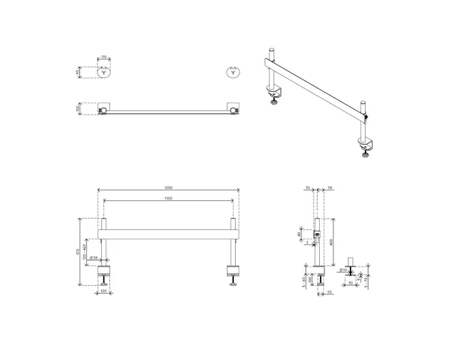 ViewMate Style Toolbar Rail 112 Zilver
