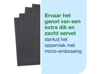 Tork 509421 Textured Dinnerservet zwart 1/8-vouw - 5