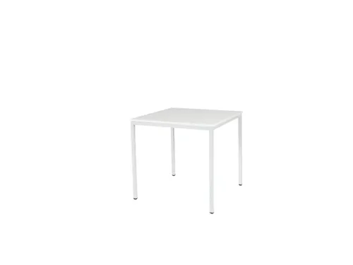 Domino Basic Tafel Vaste Hoogte 800x800mm Grijs 25mm Wit 4-Poots