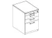 caisson de bureau,HxlxP 740x430x800mm,2tiroir(s),Bl-blanc