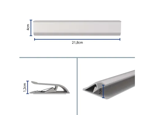 Klemlijst MAUL 218x40mm aluminium zelfklevend