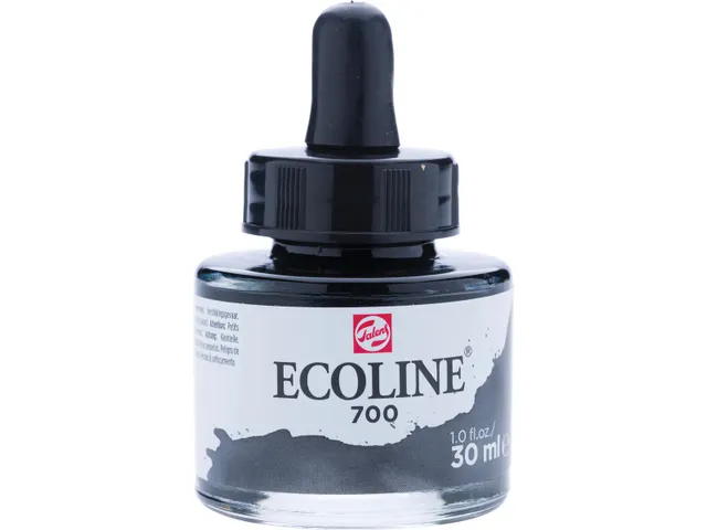 Ecoline waterverf flacon van 30 ml, zwart