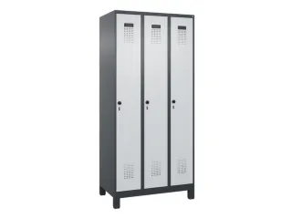 locker,HxBxD 1950x900x500mm,3vak,vak B 300mm,draaigrendel,voeten - 3