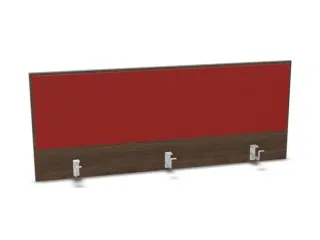 opzetpaneel bureau aanbouw achter NV bruin hickory BN4011-rood 1400mm - 1