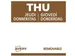 Etiket Avery HACCP donderdag bruin 25x25mm 1000 stuks