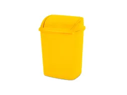 Afvalbak met Swing deksel 15 Liter Geel