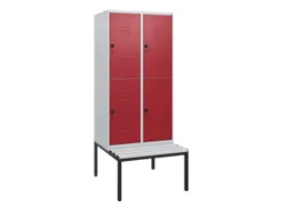 Dubbeldekse dekenkist,HxBxD 1950x800x815mm,2x2vak.,vak B 400mm