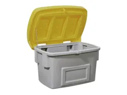 strooigoedbak,200l,HxBxD 665x975x705mm,PE,grijs,deksel geel