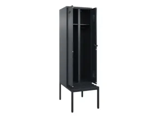 locker met bank,voor scheiding van kleding,HxBxD 2120x600x815mm,2vak - 1