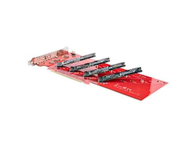 Quad M.2 PCI Express SSD Adapter Kaart voor NVMe/Ahci Ssd