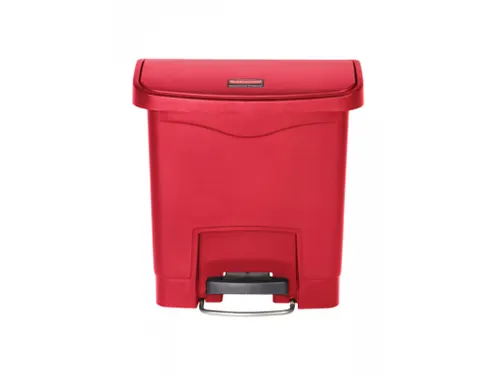 Pedaalemmer Slim Jim Step On Front Kunststof 15 Liter Rood