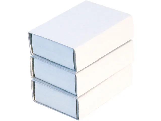 Luciferdoosjes Folia groot 110x60x20mm 12 stuks wit