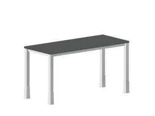 In hoogte verstelbaar bureau,HxBxD 720-840x1400x600mm,MS-donkergrijs - 2