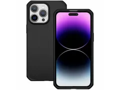 Spectrum_R Case iPhone 15 iPhone 14 Solid mat zwart softbag