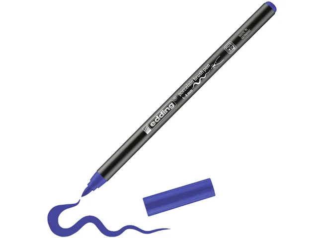 Brushpen edding 4200 porselein blauw